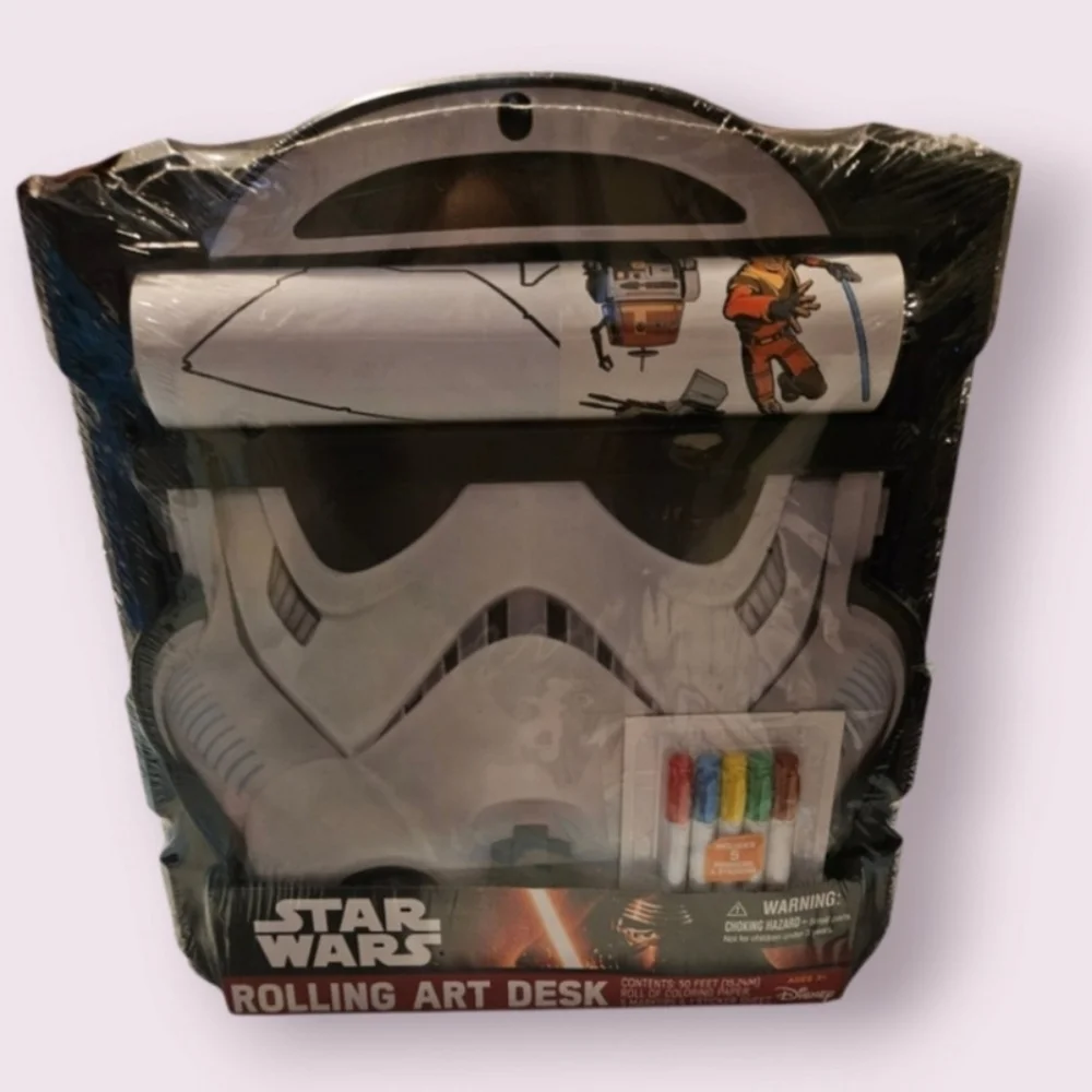 Star Wars, Rolling Art Desk, Disney Ages 3+, Coloring+stickers NEW